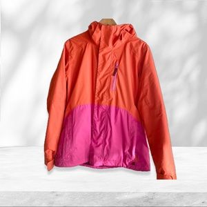 Burton women’s pink and orange ski jacket coat size XL